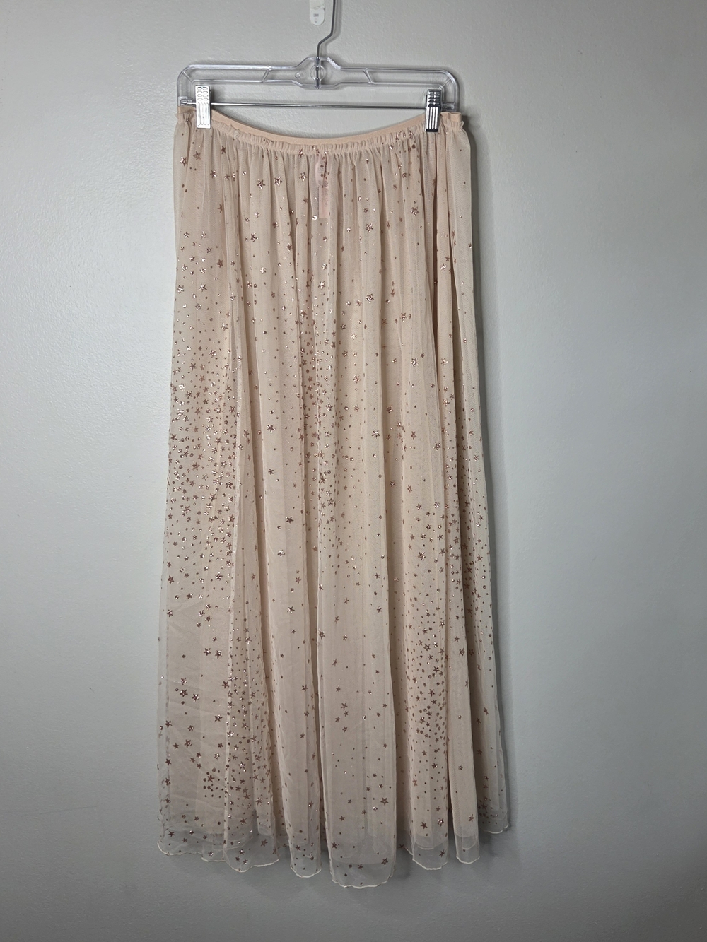 Victoria's Secret Dream Angels Tulle Maxi Skirt Sparkly Metallic Glitter Stars